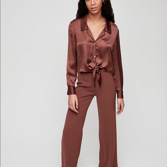 Wilfred Tie Front Blouse - Picture 11 of 12